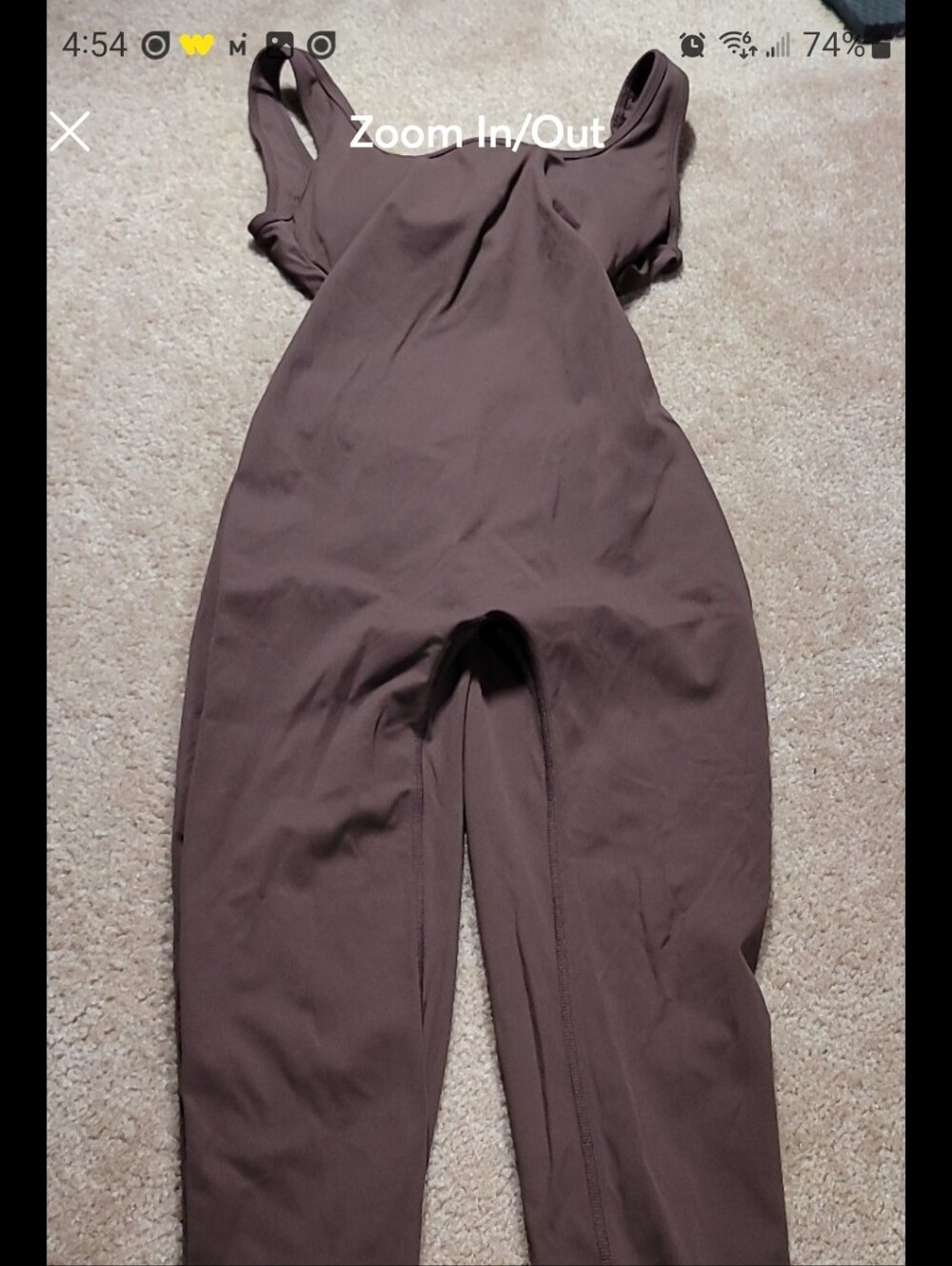 Stretch Body Suit  in Chocolate Brown